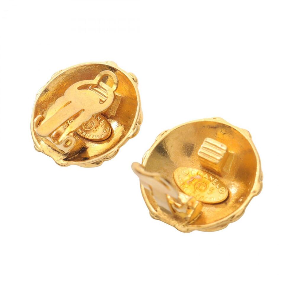 CHANEL Gold Logo Earrings - Picture 2 of 6